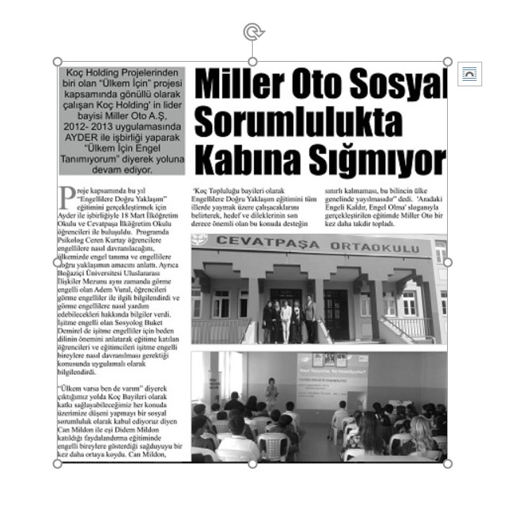 Kalem Gazetesi - Miller Oto Sosyal Sorumlulukta Kabına Sığmıyor
